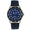 Men's 42mm Sport Bezel Watch with Blue Dial and Canvas Strap