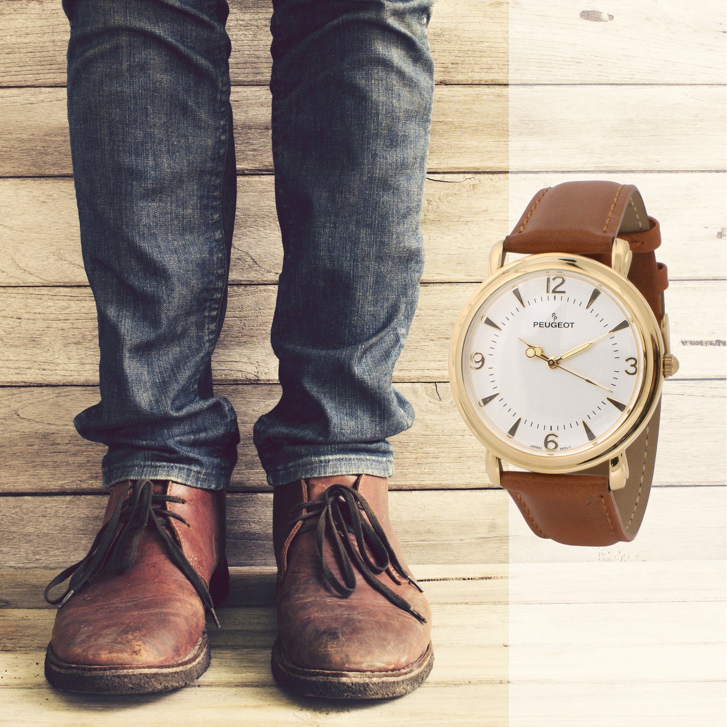 Leather strap watches