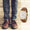 Men 38mm Gold Retro Design Calf Skin Leather Strap watch