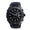 Men's 44mm Black Sport Calendar Stitched Rubber Band Watch