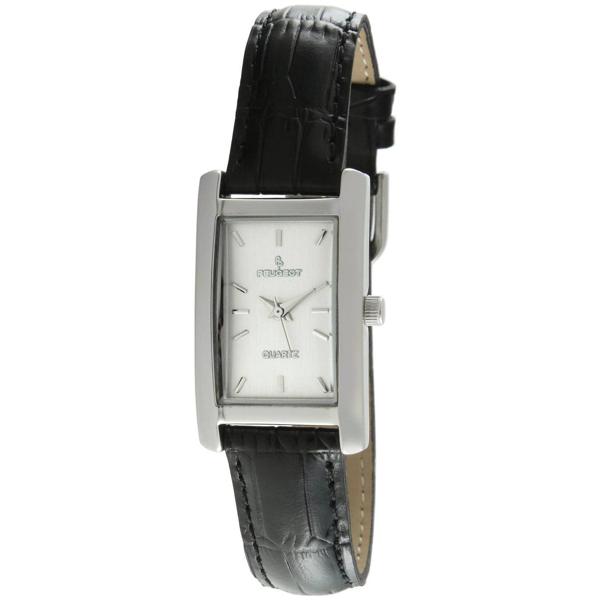 Women Contour Rectangular Dress Watch with Leather Wrist Strap Black Women Contour Rectangular Dress Watch with Leather Wrist Strap Black
