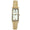 Women 36x18mm Watch Glossy Tan Leather Strap