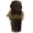 Men's 40mm Vintage Black Dial Sun Moon Black Leather Strap Watch