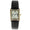 Women's Tank Watch Roman Dial Black Leather Strap