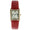 Women's Tank Watch Roman Dial Red Leather Strap