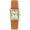 Women's Tank Watch Roman Dial Brown Leather Strap