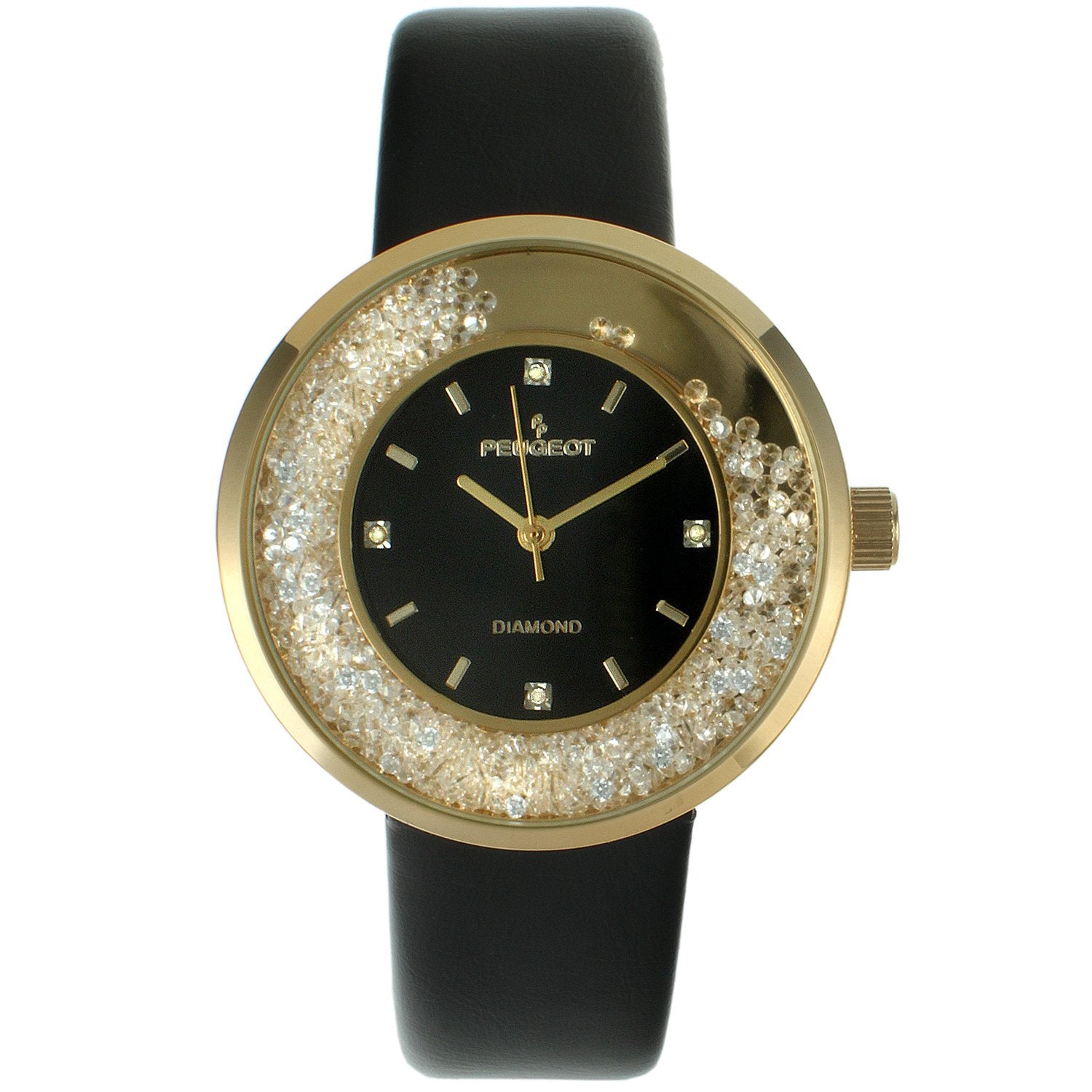 Women's watch with floating diamonds Clearance