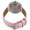 Women's SIlver 38mm Floating CZ Diamond Pink Dial Watch