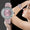 Women's SIlver 38mm Floating CZ Diamond Pink Dial Watch