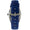 Women's 36mm Blue Fluted Bezel Watch with Leather Strap