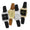 Women's 22mm Gold Crystal Watch With Black Dial &  Tan Strap