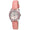Women's 28mm Pink Watch with Crystal Bezel Leather Strap