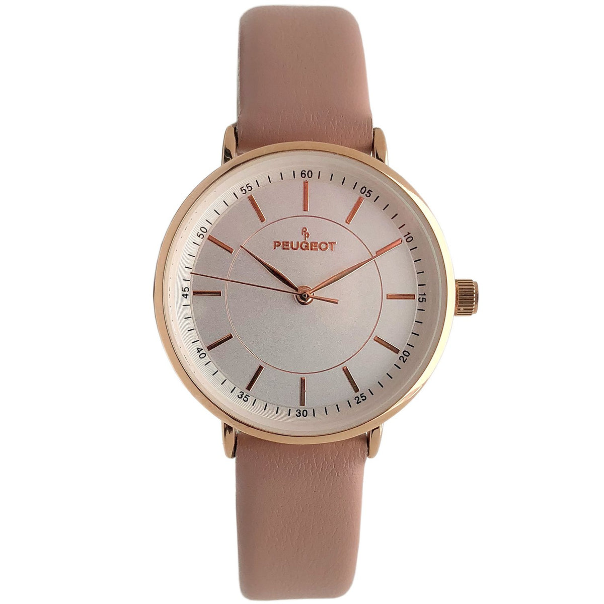 Peugeot Rose Gold & Navy NEW Watch Amazon.com: Peugeot Women Crystal Bezel Dress Watch, Day  main image 3