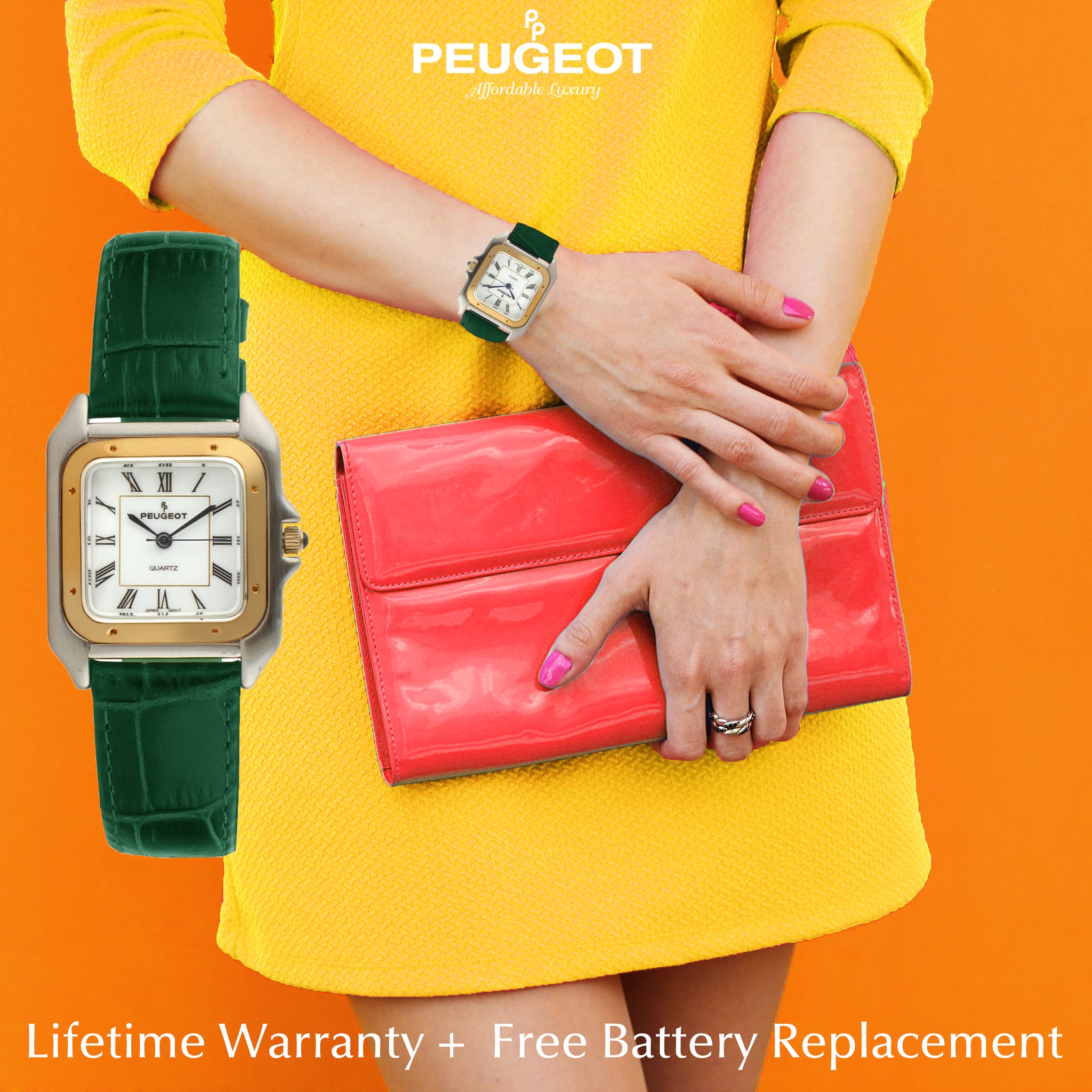 Ladies watch square deals face leather strap