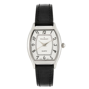 Women's 26 x 32mm Cushion Shape Watch with Black Leather Band