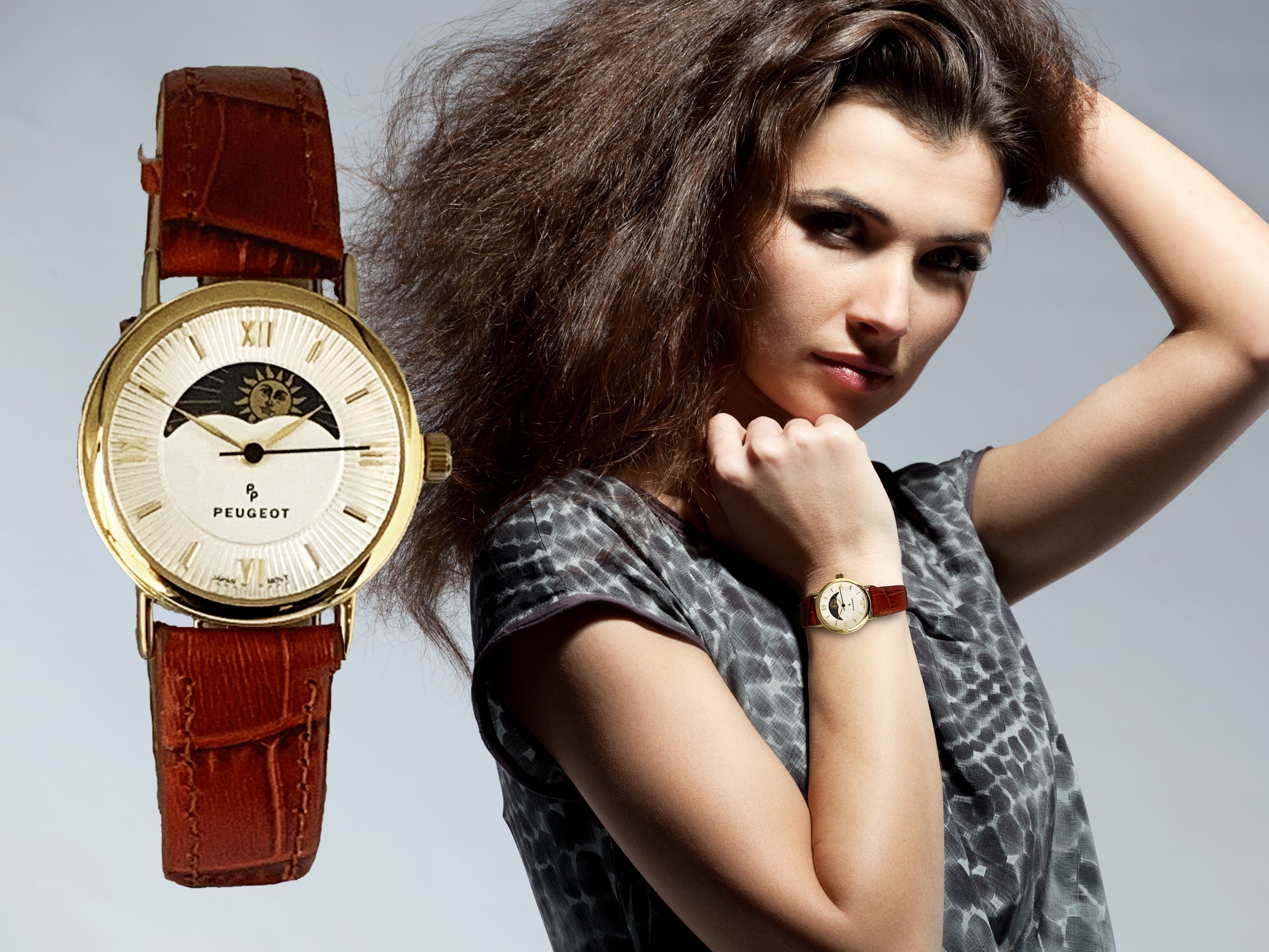 Leather wrist watch for women Clearance