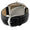 Women's Black Boyfriend Watch 40mm Crystal Bezel Leather Strap