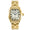 Woman 33x36mm barrel shaped watch, Gold plated, with cream textured dial, roman numerals.