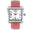 Women's Square 35x40mm Easy Read Big Face Watch with Leather Band