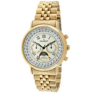 Vintage Multi-Function Bracelet Watch with Perpetual Calendar and Moon Phase