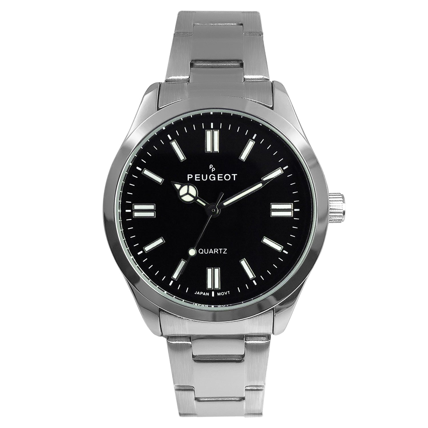 Women's 36mm Sport Watch with Black Dial and Stainless Steel
