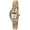 women 30x20mm gold plated sun and moon phase watch with white face and gold plated mesh strap and date