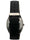 Women's 37mm Black Watch with Crystal Bezel Leather Band