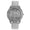 Women's Silver Crystal Couture Watch with White Leather Band