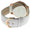 Women's Gold Crystal Couture Watch with White Leather Band