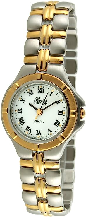 Swiss Edition Women's Bracelet Watch- Sport Bezel-Two-Tone Gold Plated