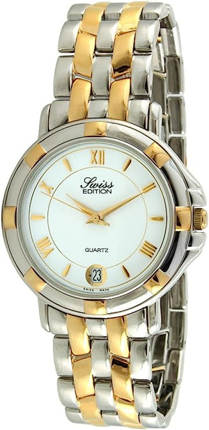 Swiss Edition Men's Luxury Two-Tone Bracelet Watch- Date Function